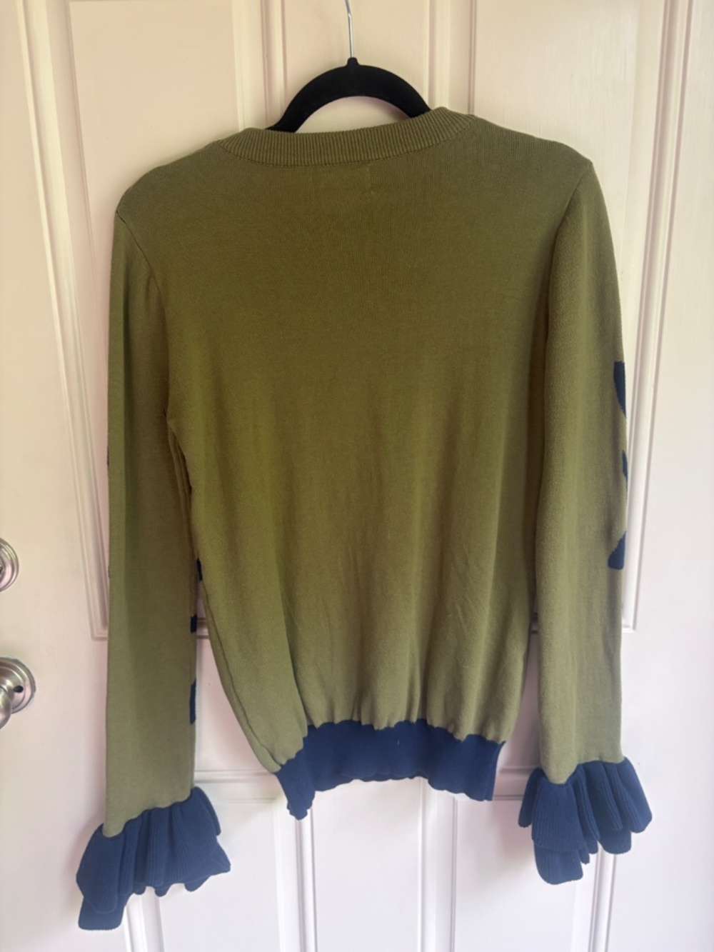 NWOT, OxKnit Owl Sweater w/ Flutter Cuffs, Small - Picture 3 of 4